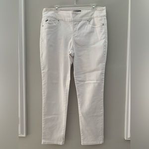 French Dressing white stretch pull on jeans size 12